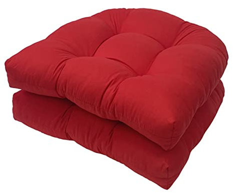 ZOYIEP 2er Set Sitzkissen Stuhl,Kissen Stuhlauflage Stuhlkissen,Auflagen Sitzpolster Polsterauflagen Gartenstühle Sitzauflagen,Waschbar und Pflegeleicht Auflage Sitzkissen Outdoor (Rot,48x48cm)