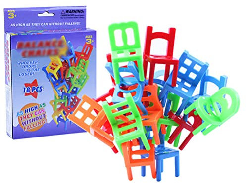Hidyliu Balancierstühle Stapelspiel Stapelstühle Spiel Familienbrett Balancieren Spielzeug Spiele Kinder Schreibtisch Spiel Spielzeug Party Familienspiele Für Kinder Jungen Mädchen Erwachsene(#1)