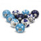 Craft Trade Decorative Cupboard Knobs - Assorted Cabinet KnobsColorful Mandala Ceramic Pull Handle for Kitchen Drawers Cupboard Wardrobe Furniture Hardware - Blue Knobs- Pack of 10