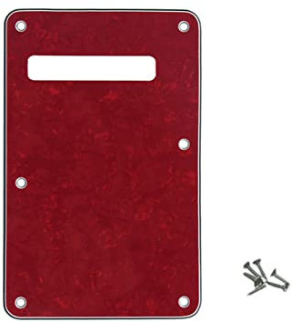 ROZILO Pickguard Tremolo Cavity Cover Backplate Standard Guitar Back Plate for Strat/Stratocaster Made in USA Red Pearl