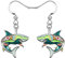 BAMAY Emaille Legierung Hai Ohrringe Hängend Baumeln Ozean Fisch Schmuck Hai Geschenke für Damen Mädchen Kinder Charms (Grün)