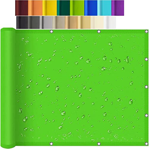 Tenda da Sole per Esterno 3 x 4 m Impermeabile,Lavabile,Oxford,Anti-età Tenda a Vela Ombreggiante con Kit di Fissaggio e anelli per Esterno, Piscina, Verde Tenero