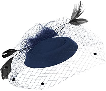 Kopfschmuck Fascinator Women's Elegant Summer Fascinator Bridal Hat Rhinestone Veil Hair Clip Headband Frauen Feder Fascinator Hut Blume Feder Fascinator Hut