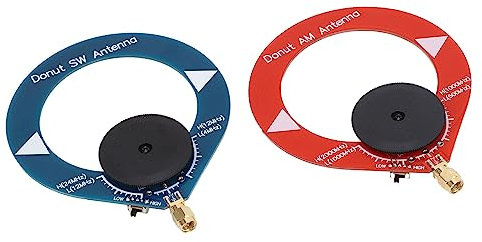 Set di Ricetrasmettitori a Onde Corte a Onde Medie 2 Pezzi AM MW SW Mini Ricetrasmettitore Ad Anelli Mini Antenna Ad Anello Portatile