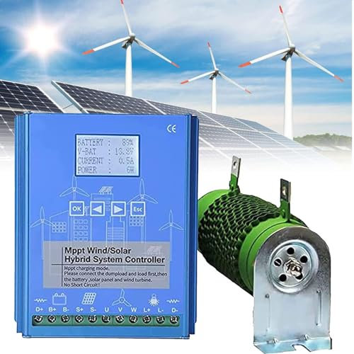 DPQYJPP MPPT Wind Solar Hybrid-Laderegler Wind 4000 W – 10000 W Solar 12V/24V/48V automatischer Hybrid-Regler mit Niederspannungsladung,8000w-24V