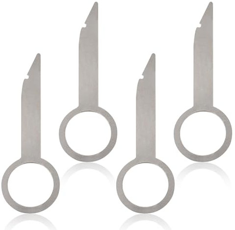 4PCS Car Radio Removal Tool Key, Car Radio Release Key Extraction Tool, Unloading Tool, For Audi, Volkswagen, Mercedes-Benz, etc