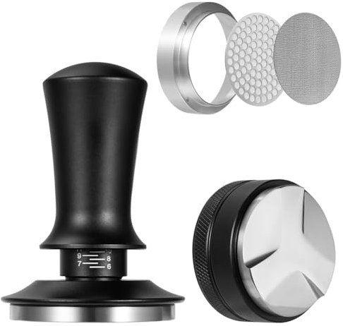 Nimooro - Set dosatore di ricambio per filtro titolare da 58 mm, dosatore di caffè, distributore di caffè regolabile e colino dosatore