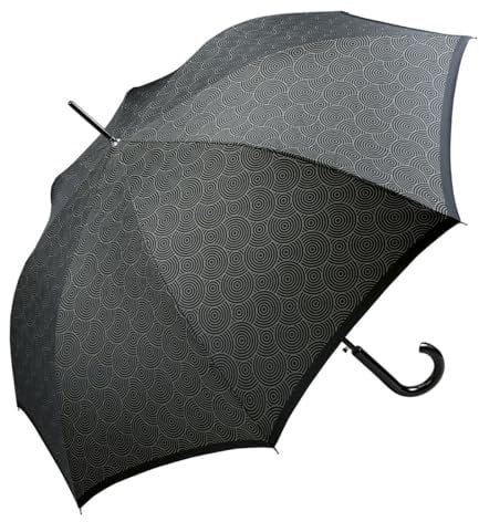 Pierre Cardin Damenstockschirm Regenschirm Kreismuster Mehrfarbig Automatik (Schwarz)