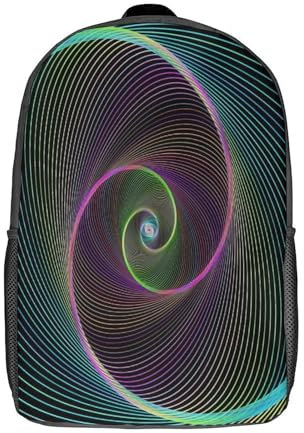 MOBYAT Unisex, Backpack Rucksack - 3D-Neonwirbel