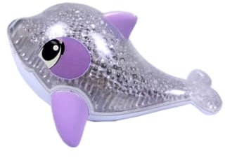 Simba ABC Funkel Delfin, mit magischer Regenbogen Lichtfunktion, Badewannenspielzeug, 14cm, ab 12 Monate