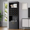 KeepGoon Stehschrank in Schwarz für Weinliebhaber, 16 Weinfächer - 180 cm hoch - Weinschrank,Esszimmer Highboard, Wohnzimmerregal, Eckschrank, Sideboard,Vitrine (Schwarz)