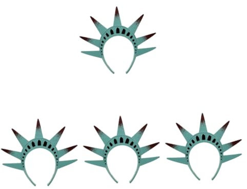 LIFKOME 4stücke Freiheitsstatue Haarreif Für Halloween Und Kostümpartys Verstellbares Independence Day Stirnband Einzigartiges Accessoire Für Frauen Und Cosplay-events