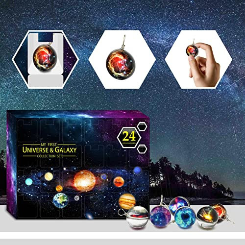 Adventskalender 2025, Space Planet Collections Geschenkbox 24 Tage Weihnachts-Adventskalender Universe Galaxy Adventsk alender