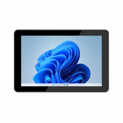 ONERugged 10.1 inch Industrial Panel PC P10J, 10 Point Capacitive Touch Screen Panel Computer, 8GB+128GB, Celeron N5100, Windows 11 Pro, 2xUSB3.0, HDMI, 2xRS232, 2xLAN, BT5.0/WiFi - Black