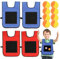 4set Dodgeball -Bälle mit 8 Sportbällen und 4 Klebern Ball -Weste -Ballspielen mit Riemen Interacting Target Game Sticky Bälle für Kinder im Freien, Dodgeball -Bälle, Sticky Bälle