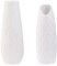 Longing Home Weiße Keramikvase 2er-Set, Wellenmuster Weiß, Modern Kleine Vase für Wohnzimmer, Hochzeit, Abendessen Tisch, Party, Büro und Schlafzimmer