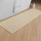chakme Badezimmerteppich 43 x 150 cm rutschfeste Badematte mit Gummi Rückseite Badteppich rutschfest waschbar Badvorleger Bad Teppich Badezimmer Duschvorleger Beige