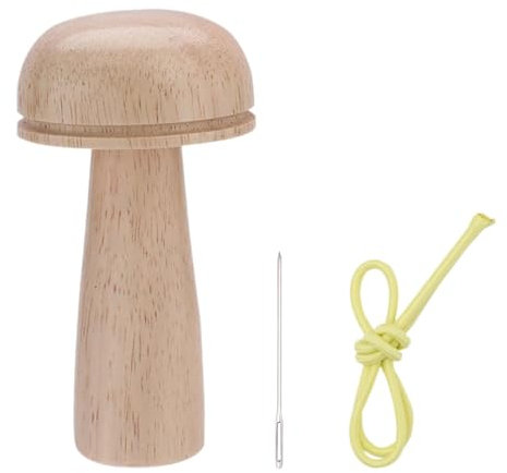 Hitburu Pilz -Darner, Sock -Verdammung Pilz - Holzpilz Darner | Nähmaschine, effiziente, vielseitige Werkzeuge, starker Griff und allmähliche Krümmung für Nählöcher und andere Häkeln/Stricken