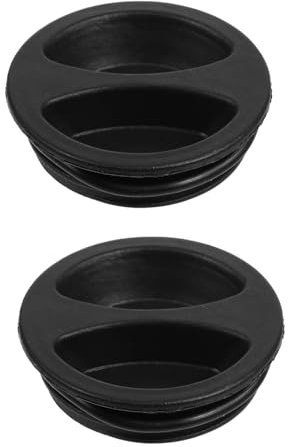 BAZEITFLOW 2 Stück Abdeckung für Sonnenschirmständer Regen schwer Loch nass Steht Wasserdicht wasserablauf sonnenschirmständer Abdeckung Schirmbasisgewicht Wheelie-Schirmständer Plastik Black