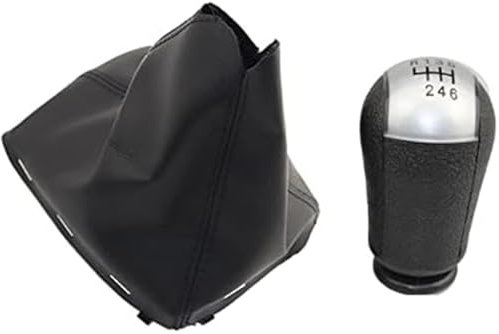 XEDLAMP Perilla de Cambio de Marchas, Palanca de Cambios Manual de 5/6 velocidades, for Ford, Focus, C-MAX 2003-2006 (tamaño: Juego Plateado de 6 velocidades) Pomo de Palanca de Cambios para Coche