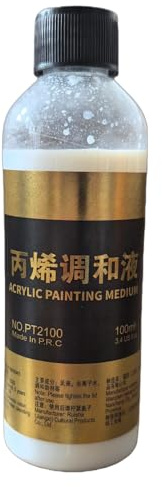 Wisylizv Acrylic Thinner Medium - 100 ml Airbrush - Thinner with Flow Aid | Liquid Gloss Liquid Liquid Medium | Acrylic Paint Additive | Precision Art Supply for Models and Miniatures Crafts
