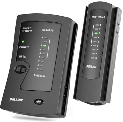 iwillink RJ45 Network Cable Tester - Ethernet Tester PoE for Cat5/6/7 Cable & RJ11/RJ12 Phone Cable (Battery Not Included)