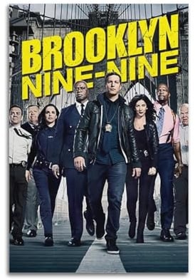 HURYEORHYH Brooklyn 99 Poster, Druck, Wandkunst, Vintage-Poster, dekoratives Gemälde, ästhetische Leinwand-Dekoration für Wohnzimmer, Schlafzimmer, 30 x 45 cm, ungerahmter Stil