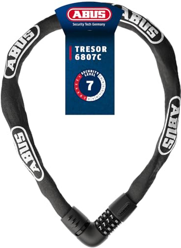 ABUS Kettenschloss Tresor 6807C, Länge 110 cm, schwarz