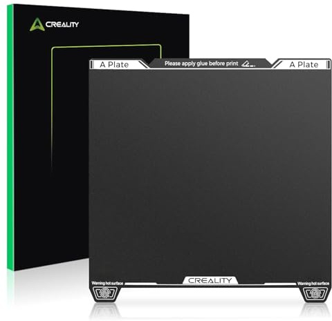 Creality K1 Max Epoxidharz-Bauplatte, 315 × 310 mm K2 Pro Federstahl-Bettplatte, verschleißfeste flexible Druckplattform für Creality Ender 3 V3 Plus 3D-Drucker, ausgezeichnete Haftung, hohe Ebenheit