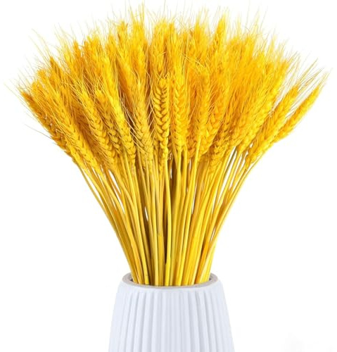 100 Stück 45cm Getrockneter Weizen Natürliche Getreide ähren Trockenblumen | Getreide Getrocknete BlumenGetrocknetes Weizenbündel Künstliches Stroh Weizen ähren Für Kamin Zuhause Küche Tisch Natural