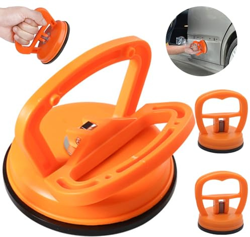 ZukqrymluvIQ Heavy-Duty 3-Pack Suction Dent Puller | Professional DIY Car Dent Repair Tool Kit for Vehicle Body | Strong Vacuum Cups for Glass, Tile & Smooth Surface Lifting & Moving