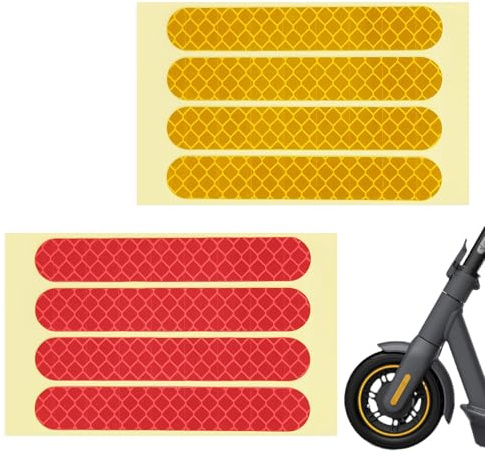 SWYZOR Adesivi Riflettenti per Ninebot Max G30, 8 Pezzi Accessori Monopattino Elettrico,Adesivi Riflettenti, Materiale PVC Altamente Riflettente, Impermeabili