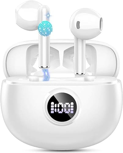 Drsaec Bluetooth Kopfhörer, 2026 Neu 6D Tiefer Bass In Ear Kopfhörer Kabellos Bluetooth 5.3 Kabellose Kopfhörer mit 4 ENC Mic, Noise Cancelling Earbuds, 40Std, IP7 Wasserdicht Sport Ohrhörer, USB-C