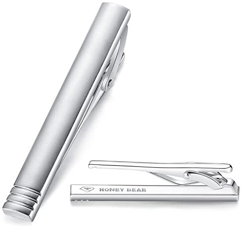 HONEY BEAR Hochwertig Herren Krawattennadel Krawattenklammer Tie Clip aus Edelstahl,MEHRWEG