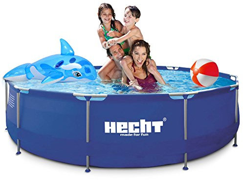HECHT 3476 BLUESEA Grande Piscine Tubulaire Ronde Ø 3m Cadre en Acier