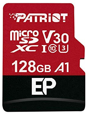 Patriot Memory Carte Mémoire MicroSDXC EP Series A1 V30 128 Go jusqu'á 90Mo/Sec PEF128GEP31MCX