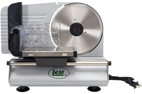 LEM Products 7 ½ Inch Electric Meat Slicer Machine with a Stainless Steel Serrated Blade