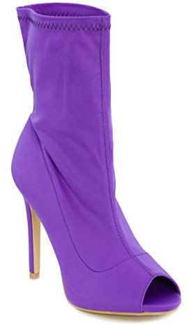 Toocool - Scarpe Donna Stivaletti Tronchetti Elasticizzati Tacchi Alti P1AX3867-6 [37,Viola]