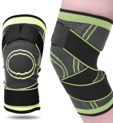 Kompressions Kniebandage für Sport und Arthritis, Größe S, 1 Stück | 3D-Strick mit hoher Dichte, rutschfeste Druckgurte, verstellbare Kompression, leichte Unterstützung für Alltag und Erholung