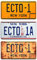 Ghostbusters Afterlife | ECTO | Metal Stamped License Plate 3 Pack