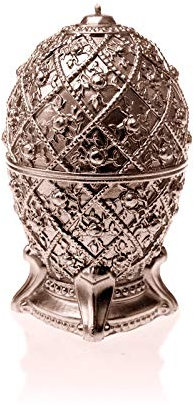 Candellana Kerze Medium Fabergé Ei | Höhe: 16 cm | Goldrosa | Handgefertigt in der EU