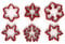 3CM MINI Snowflake Set of 6 Fondant Clay Cutters Cookie Decoration