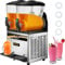 VEVOR kommerzielle Slusheis Maschine, 2 x 15 L Slush Eismaschine Slusheis Eismaschine, Slushy Make 120 Tassen Edelstahl-Gefrorenes-Getränke-Maker für Home-Party-Restaurants Café-Bars