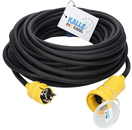 Verlängerungskabel Kalle Classic Colour 3G 2,5mm² gelb 15 Meter