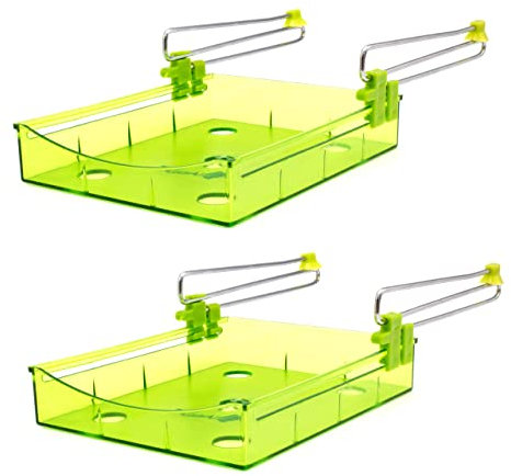 Lantelme 2 Stück Butterfach als Ersatzschublade für Kühlschrank im Set Ausziehbar | Zusatzfach für Medikamente und Lebensmittel | Kunststoff mit Saugnapfhalter | Praktisches Zubehör Organizer