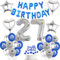 Luftballon 27. Geburtstag mann blau deko Folienballon 27 jahre Geburtstags deko mann männer blau set happy Birthday 27th Geburtstagsdeko 27 mann Ballon 27 jahre Geburtstag mann Dekoration set(27)
