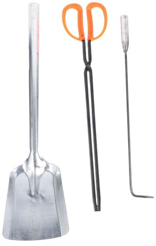 Zerodeko 1set per Include Scopino per Gancio per Accessori per Caminetti e Barbecue e Facile Usare