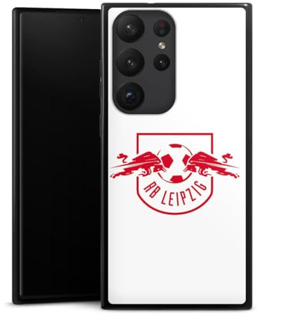 Silikon Hülle kompatibel mit Samsung Galaxy S23 Ultra Case schwarz Handyhülle RB Leipzig Logo Offizielles Lizenzprodukt
