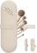Chulovs Travel Makeup Brush Holder,Make Up Organizer Bag Case,Cosmetic pouch,Toiletry Organizer,Silicon Small Makeup Brush Purse (Walnut)