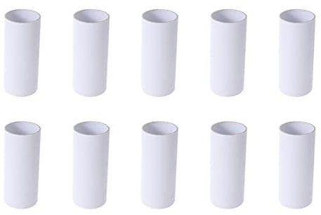 MAGICLULU 20Pcs White Cardboard Tubes for Craft Projects - DIY Creative Paper Rolls, 4 X 4 X 10Cm, Ideal for Painting and Doodling
